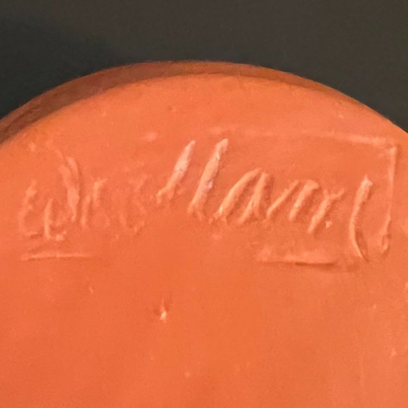 Signed Hand Thrown Terracotta Country Style Creamer Pitcher Cottagecore - Picture 4 of 7